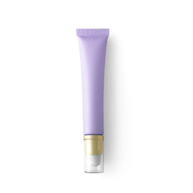 Custom logo Purple Skincare Cosmetic Packaging 20ml 20g PE Plastic Gel Bottles Jars Eye Serum Bottle