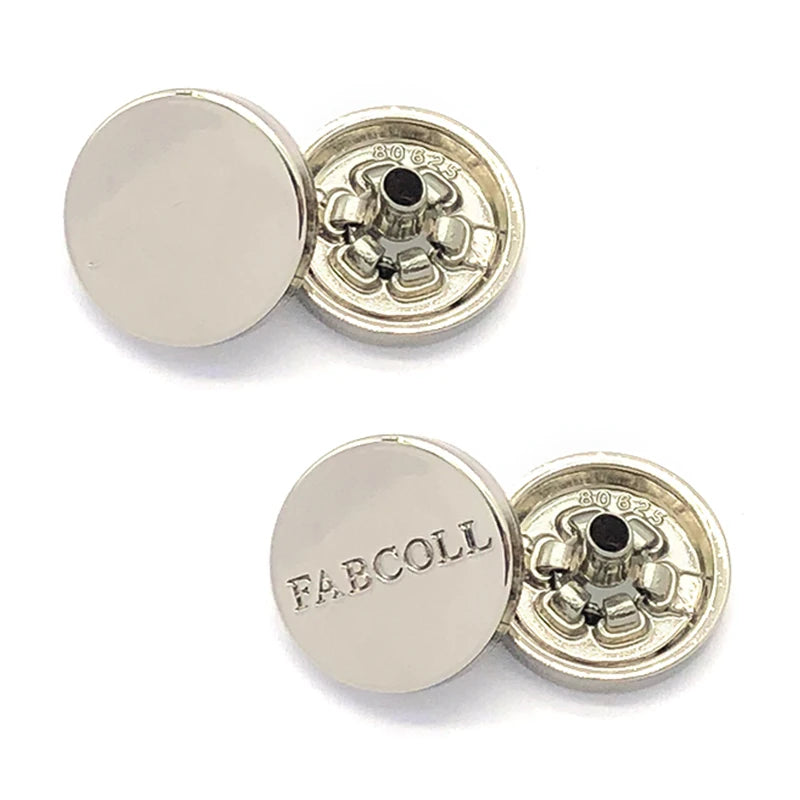 Custom Brand Logo 20L Zinc Alloy Metal Snap Buttons Decoration Coats Shirts Garments 14mm Circular logo Button