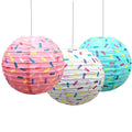12"(30cm) Doughnut Pattern Round Paper Lantern Wedding Lampshade Decorations