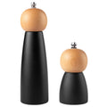 Wholesale Japanese Style Spice Shaker Wood Salt Pepper Mill 4inch 8inch Black Manual Wooden Salt and Pepper Grinder
