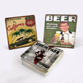 Custom 30*30cm Square Vintage Metal Tin Signs Man Cave Garage Bar Wall Decor Metal Sign Wholesale for Bar Garage Wall Decoration