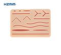 Food Grade Silicon Suture Practice Pad Pre-Cut Wounds Medical Science Tool