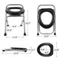 MEMORYTREE Portable Stainless Steel Frame Folding Toilet with Soft Seat for Travel Camping Hiking & Long Trips-Jiangsu Made