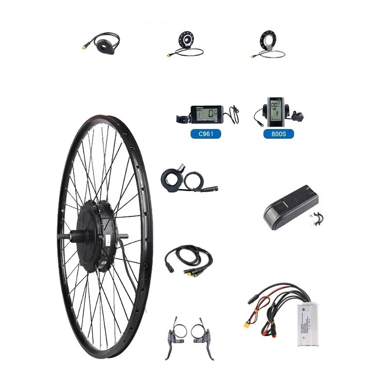 Bafang Electric Bike 48v 750w Hub Motor Conversion Kit 26" 27.5" Ebike 8fun Cassette Rear Motor Wheel Kit With C961display