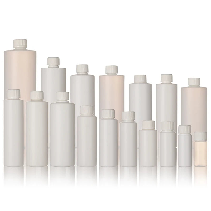 White 30ml 50 60 90 100 120 150 200 250 300 330 400 450 480 500 1000ML HDPE Plastic Bottle with Screw Cap
