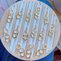 EC1892 Chic  Colorful Nose Pig Huggies18K Gold Plated Soda Pop Can Tabs Huggie Earrings