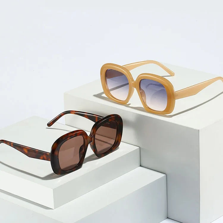 Fashion Woman Sunglass Custom Logo Oversized Fashion Square Sunglasses Oval Shades