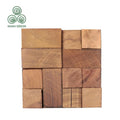 MUMU DESIGN Wall Panel Board Shower Flower Glass Tiles Wooden Cladding Slat Wood Mosaic