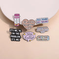 Custom Logo Cartoon Inspirational Funny Brooch Badges for Jacket Letter Metal Soft Enamel Lapel Pin Manufactures