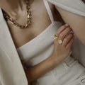 Joolim Jewelry Chunky Chain Necklace Statement Stainless Steel Necklace Wholesale Design Jewelry