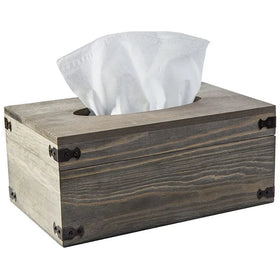 Luxury Vintage Pine Natural Wood Napkin Paper Holder Thin Wooden Tissue Box with Cover for House for Home Use