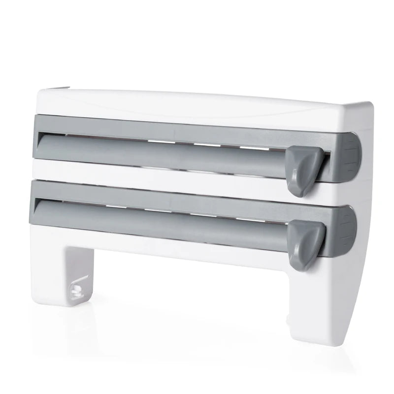 Plastic Kitchen Rack Storage Paper Roll Holder Trivets Towel Rack Cabinet Napkins Preservative Film Dispenser Storage Rack
