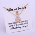 100 Designs 2pcs/set Mother's Day Gift for Mom Grandma Daughter Stainless Steel Silver 18K Gold Bar Disc Heart Jewelry Necklace