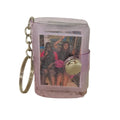 Customized  Mini Photo Album Keychain Glitter Purple Metal Pocket Custom picture keychain for Family Anniversary Gift