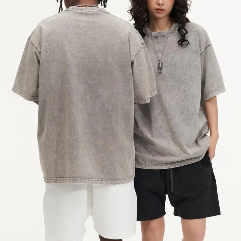 Wholesale Female Blanc Seamless 300gms 100% Long Staple Cotton Combed Cotton Plain T-shirt Bulk Over Sized t Shirt Women