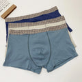 Men's Pure Cotton Boxer Breathable Mid-Waist Boxer Solid Color Warm-Change Underwear