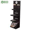 Wholesale Modern Foldable Eco-Friendly Lightweight Supermarket Display Rack Cardboard Floor Makeup Cosmetic Display Stand Easy