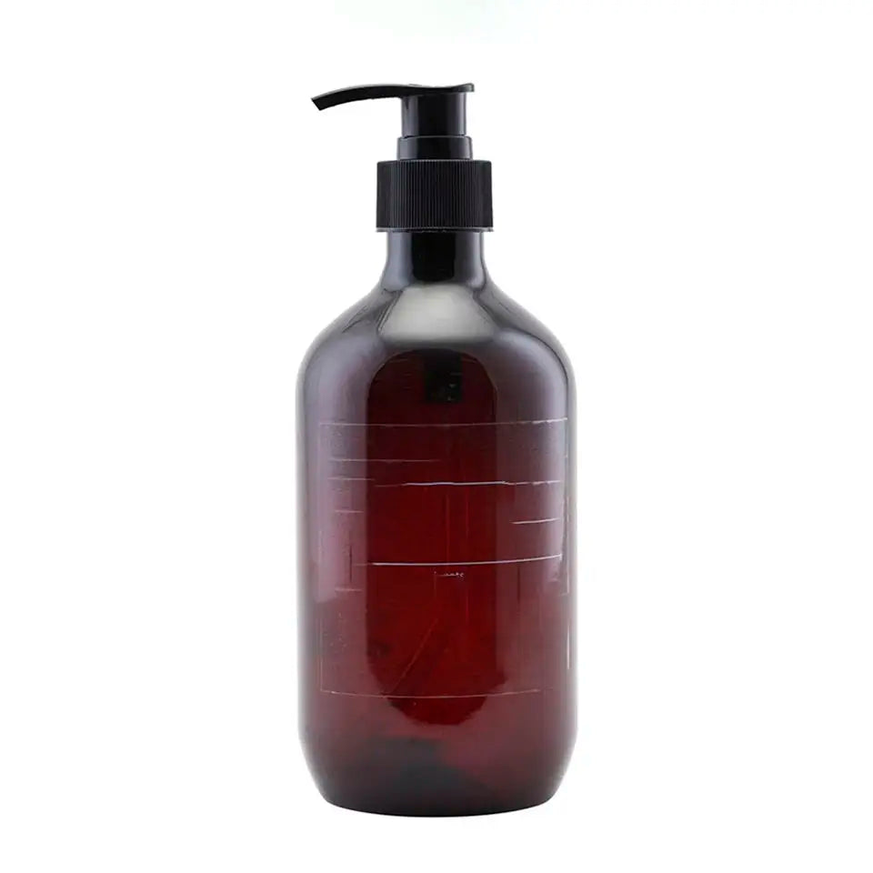 Biodegradable Skin Care Empty Round Brown PET 250ml 300mlLotion Bottle Free Sample Liquid Soap Shampoo Plastic Pump Bottle