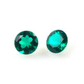 Hydrothermal Lab Grown Colombian Green Round Brilliant Cut Synthetic Zambian Emerald Loose Gemstone Beads for Jewelry Making