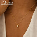 EManco Non Tarnish Necklace Wholesale Modern Minimalist Necklace Design Plated Gold Water Drop Necklace for Woman