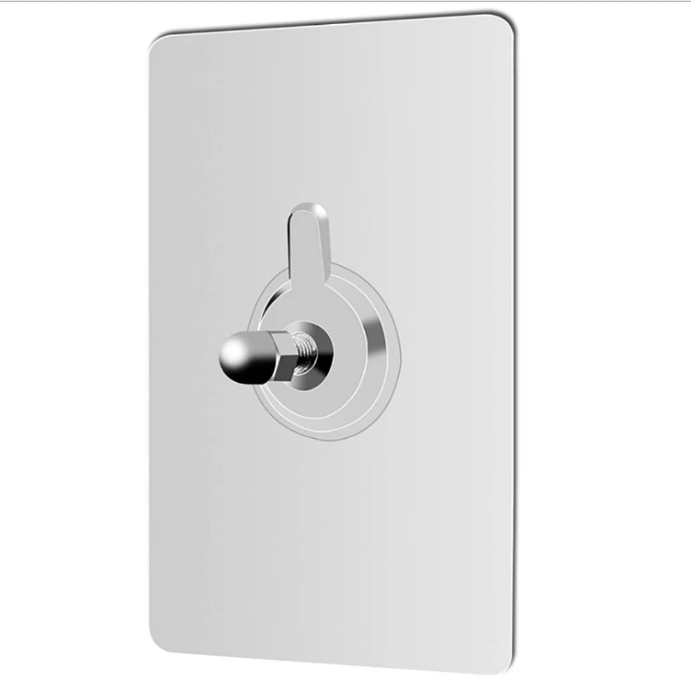 Heavy-Duty Stainless Steel Mural Metal Screw Wall Hook Double-Tiered Adhesive Reusable Removable Bathroom Kitchen Pots Cleaning