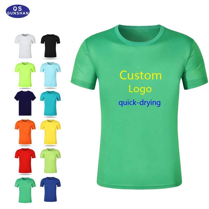 Custom 100% Polyester t Shirts Quick Drying T-shirt Dry Fit t Shirt Football T-shirts Sports t Shirts Sublimation T-shirts