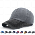 Factory Direct Custom Embroidery Logo 6 Panel Vintage Unstructured Dad Hats Blank Two Tone Wash Distressed Cotton Baseball Caps