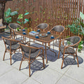 Manufacturers Wholesale Aluminum Outdoor Restaurant Bistro Cafe Patio Dining Table Set Waterproof Outdoor Garden Chair