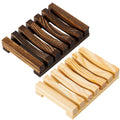 Bathroom Modern Wooden Bamboo Rectangle Plat Dry Cleaning Shower Dish Storage Holder Soap Tray