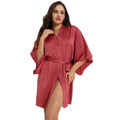 FUNG 6055 New Fabric & Colors Bridal Satin Robes Solid Color Wedding Party Robes
