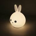 Drop Shipping Dimmable Silicone Night Light USB Charge LED Night Lights Remote Control LED Bedside Rabbit Lamp for Chidren