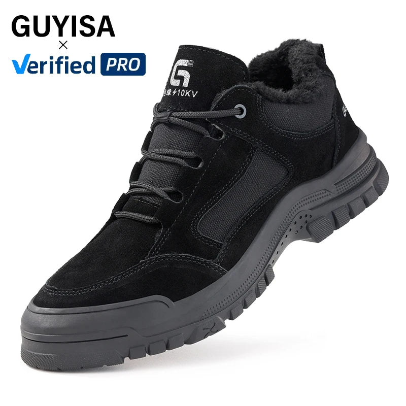 GUYISA Brand Selling Well Anti-smash and Stab-proof Insulated 10KV Men's Safety Shoes