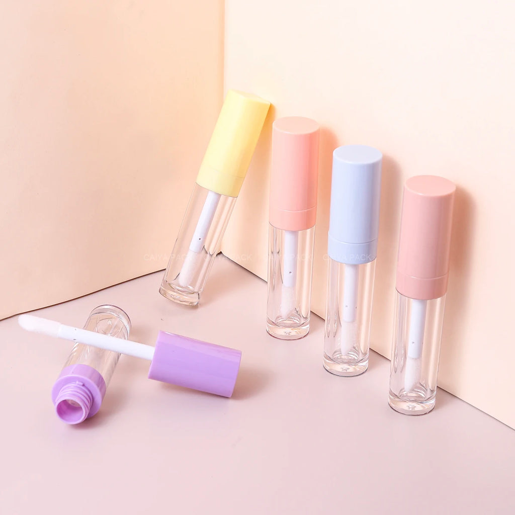 Cosmetic Packaging Empty 9ml Cylinder White Pink Big Wand Custom Lipgloss Container Lipgloss Tube clear Lip Balm Oil Container