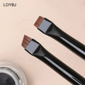 LOYBJ Blade Eyebrow Eyeliner Brush Ultra Thin Flat Synthetic Hair Wood Handle Professional Fine Women's Brow Contour Makeup