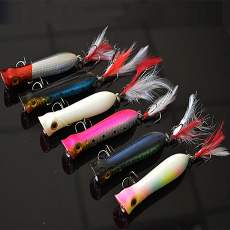 7 Colors Bass Fishing Topwater 84mm 12g Hard Artificial Bait Poppers Lure Popper Fishing Bait Lure