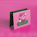 Custom logo Luxury Shopping pink Kraft Gift Paper Bag with Ribbon Treatment Packaging Clothing Wholesale MegaBDM
