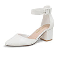 Women's Chunky Low Heels Open Toe Block Heeled Dress Ankle Strap Pump Wedding Sandals