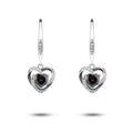 Simple 925 Sterling Silver Heart Earrings Wholesale Silver Jewelry Paw Gem bar Earrings with Low Price