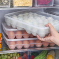 Multi-Layer Stackable Shockproof Egg Rack Household Plastic Fresh-Keeping Storage Egg Box for Kitchen Food Storage