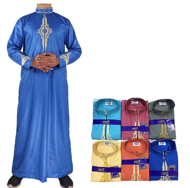 White Pathani Designer Kuwaiti Jalabiya Jubba Style Half Kurta Pajama Button Designs Satin Thobe for Men Hommes Musulman