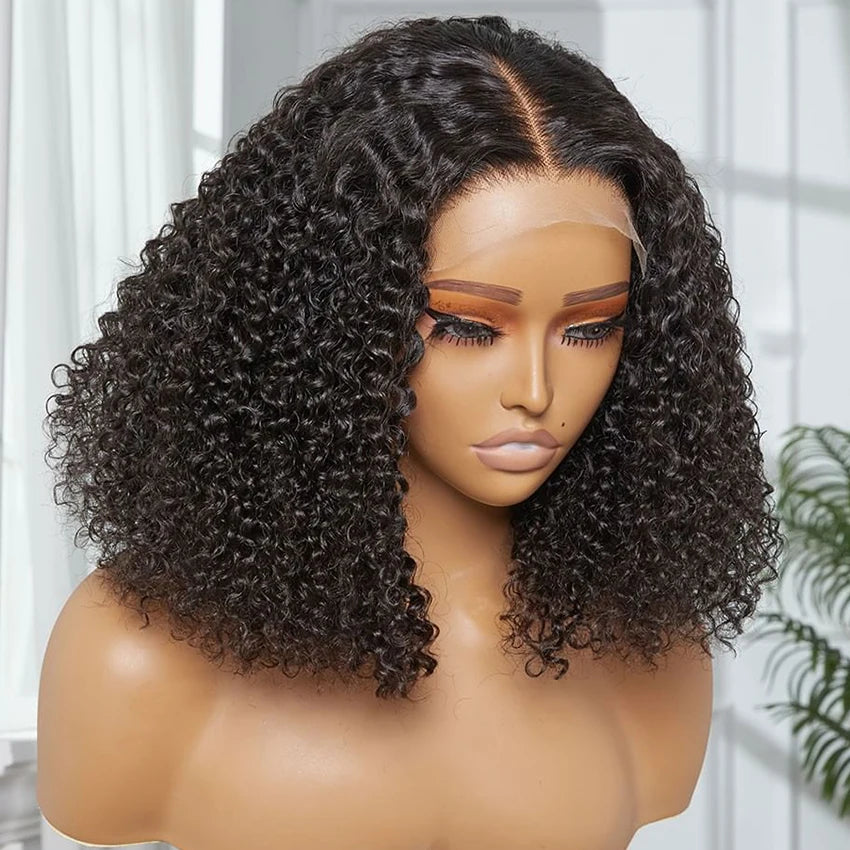 Cheap Short Bob Wigs Human Hair Lace Front Wigs Human Hair Wholesale Kinky Curly Glueless HD Lace Frontal Wigs for Black Women