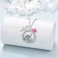 New Style Stainless Steel Wave Mustard Seed Stainless Steel Necklace Pendant Simple Round Shape Necklace for Women