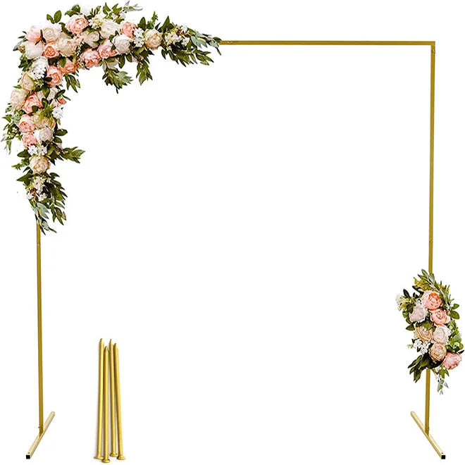 Dropship Metal Wedding Arch Square Backdrop Frame Garden Wedding Props Decoration Balloon Arch Stand for Ceremony Celebration