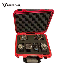 DPC030 High-grade Luxury Red Light Weight Watch Carrying Case Protective Hard case with Customized EVA