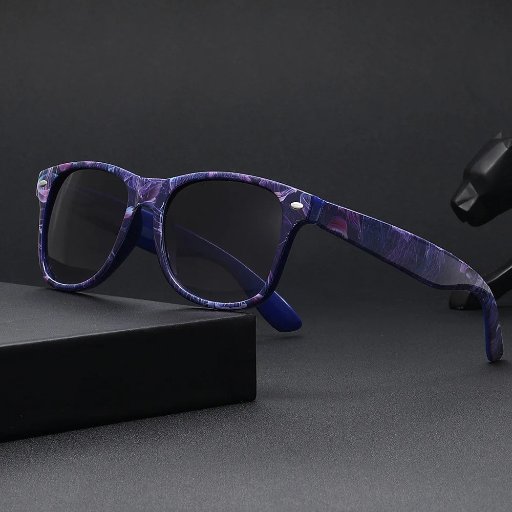 DOISYER Retro UV400 Sunglasses for Men New Design Vintage Frame with Maple Leaves Unisex PC Lenses for Riding Sun Protection