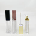 In Stock Custom logo 7ml Lipgloss Containers Matte Black Gold Silver Private Led Light up Lip Gloss Tube with Light and Mirror