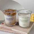 High-End INS Style Transparent Letter Glass Cup Simple Home Water Mug for Milk Juice or Drink Perfect Gift Cup