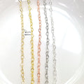 18k Gold Plated Chain With Heart 14k Gold Plated Chain Diy Necklace Bracelet Fashion Jewelry Body Chain for Jewelry Making