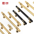 Modern Simple American Luxury Stainless Steel Furniture Handle Black Gold for Cabinet Wardrobe Dressing Table Kitchen Drawers