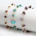 Selling Crushed Stone Anklet Female Fashion Bohemian Natural Stone Anklet Bracelet Jewelry